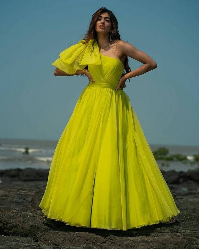 Sunflare One-Shoulder Couture Gown