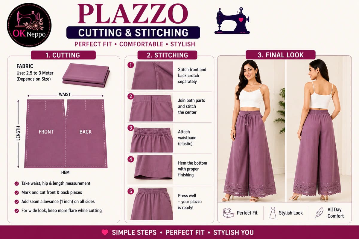 Stylish Plazzo Cutting, Stitching & Perfect Fitting Course